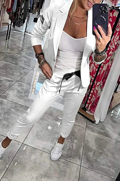 Celestelle™ | Ensemble blazer fluide & pantalon jogger chic