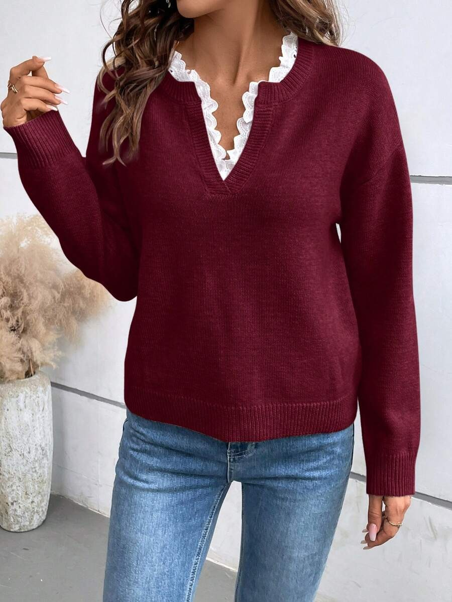 Célestelle™ | Pull délicat en dentelle