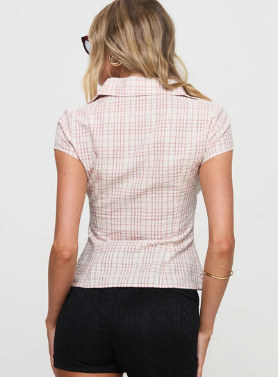 Celestelle™ | Blouse cintrée à carreaux