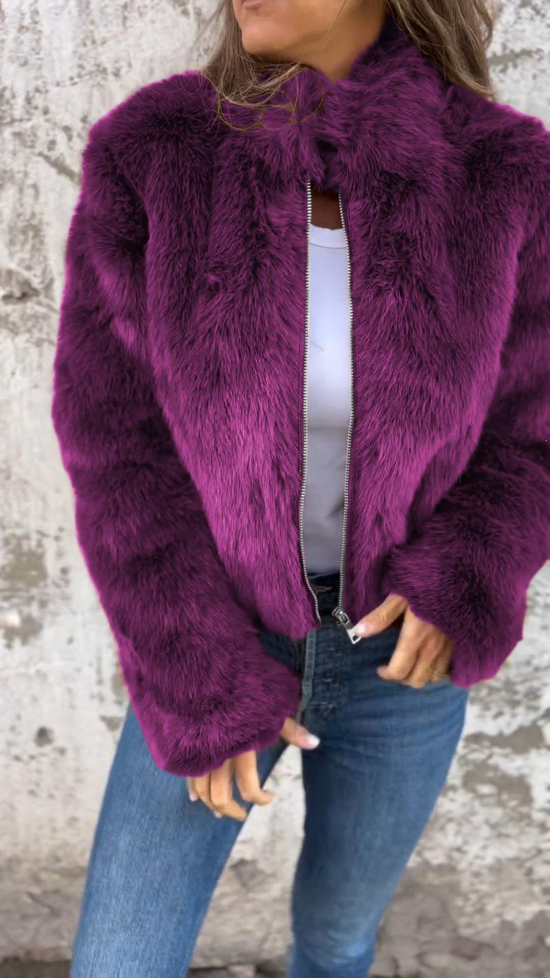 Celestelle™ | Veste courte en fausse fourrure