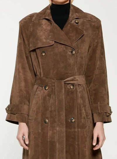 Celestelle™ | Manteau trench en suède élégant