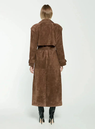 Celestelle™ | Manteau trench en suède élégant