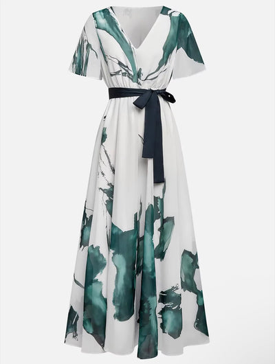 Celestelle™ | Robe Longue à Imprimé Aquarelle