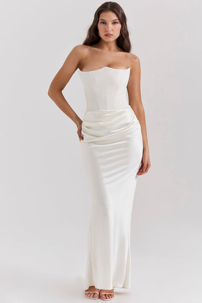 Celestelle™ | Robe corset satinée